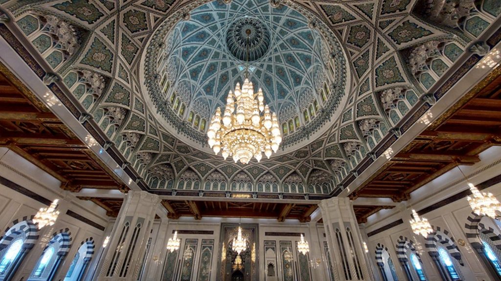 Sultan Qaboos Grand Mosque in Muscat, Oman