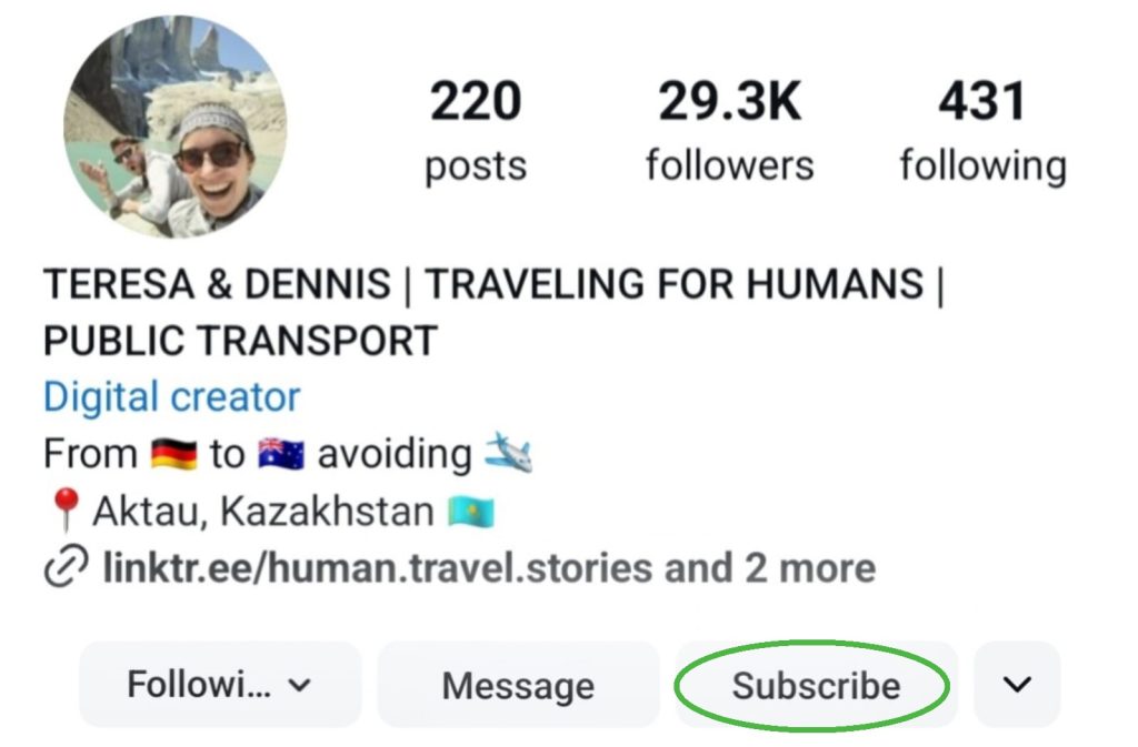 Instagram Subscription